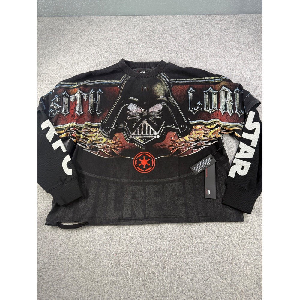 Civil Regime x Star Wars Darth Vader Sith Lord Vintage Wash Long Sleeve Shirt S